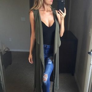 Olive green duster